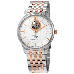T063-07 Tissot Tradition Silver Dial Two-tone Mens Watch