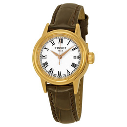 Tissot Carson Ladies Watch T0852103601300 - Rose Gold PVD Stainless Steel Case with Brown Leather Strap