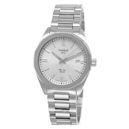 Tissot PRC Solar Quartz Silver Dial Watch, Artikelnummer t1514221103100