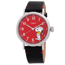 Timex X Peanuts Featuring Snoopy Holiday Quartz Red Dial Unisex Watch Tw2v61100vq