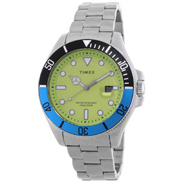 Timex Harborside Coast Quartz Green Dial Batman Bezel Mens Watch tw2v65300