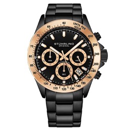 Stuhrling Original Monaco Mens Black Dial Watch m15806