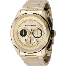 Technomarine Ocean Chronograph GMT Quartz Gold Dial Mens Watch tm-318094