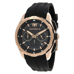 Technomarine Ocean Chronograph GMT Quartz Black Dial Mens Watch tm-318102
