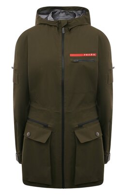 Prada: Куртка цвета хаки 