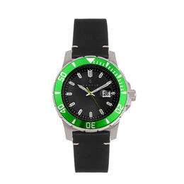 Nautis Dive Pro 200 Mens Watch GL1909-G, Black Dial Quartz Movement with Green Bezel
