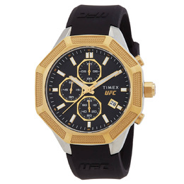 Timex UFC King Chronograph Quartz Black Dial Mens Watch tw2v87300jr