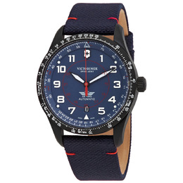 Victorinox Swiss Army Airboss Automatic Blue Dial Mens Watch Model 241998