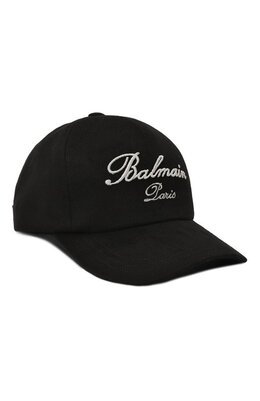 Balmain: Чёрная кепка 