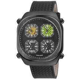 Gevril Quattro 43403 - Luxury Mens Quartz Watch with Black Dial