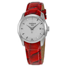 T0352101601101 Tissot Couturier White Dial Red Leather Ladies Watch