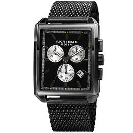 Akribos XXIV Womens Casual Chronograph Quartz Black Dial Mens Watch p50154