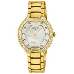 Gevril Lugano Diamond Mother of Pearl Dial Ladies Watch 11221b