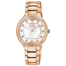 Gevril Lugano Diamond Mother of Pearl Dial Ladies Watch 11251b