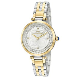 Porsamo Bleu Natalie Ladies Watch 1251DNAS Quartz Movement Analog White Dial with Crystals