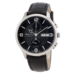 Mathey-Tissot H1886CHATAN Edmond Chrono Automatic Mens Chronograph with Black Dial