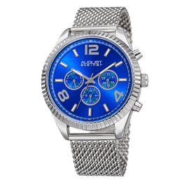 August Steiner Quartz Blue Dial Mens Watch as8196ssbu