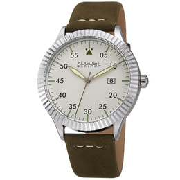 August Steiner AS8272GN Mens Watch - Silver Dial Quartz