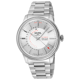 Gevril Guggenheim Automatic Silver Dial Mens Watch 49205b