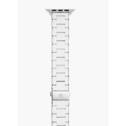 Michele White And Stainless Silicone-Wrapped Bracelet Band For Apple Watch ms20gn230100
