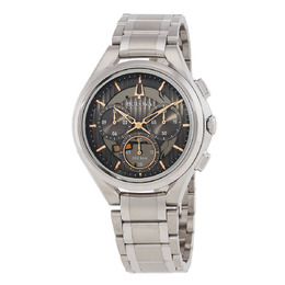 Bulova Curv Chronograph Quartz Grey Dial Mens Watch 96a298