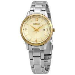 Seiko Essentials Quartz Champagne Dial Ladies Watch sxdh04p1