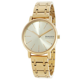 Skagen Signatur Lille Quartz Gold Dial Ladies Watch SKW3124
