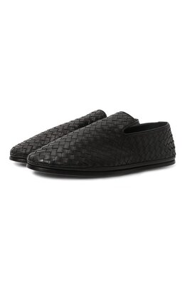 Bottega Veneta: Чёрные мокасины 