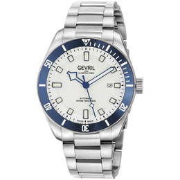 Gevril Yorkville White Dial Mens Watch 48613B