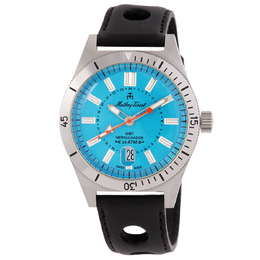 Mathey-Tissot Mergulhador GMT Quartz Blue Dial Mens Watch MRGSK