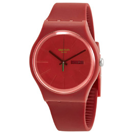 Swatch REDVREMYA Quartz Red Dial Mens Watch so29r700