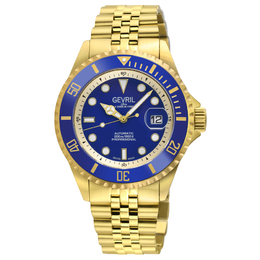 Gevril Wall Street Automatic Blue Dial Men's Watch - 41854B