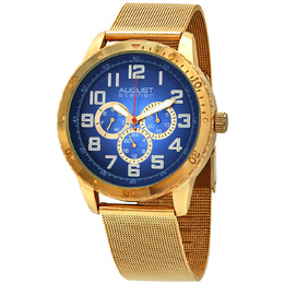 August Steiner Blue Dial Mens Analog Quartz Watch AS8115YG