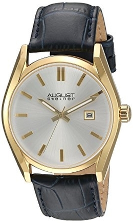 August Steiner Silver Dial Blue Leather Ladies Watch AS8221BU