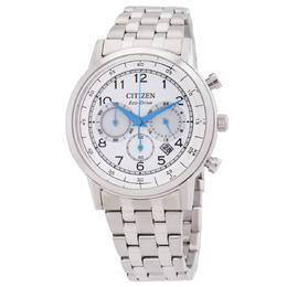 Citizen Eco-Drive Chronograph White Dial Mens Watch CA4630-53A