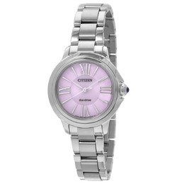 Citizen L Ceci Eco-Drive Ladies Watch EM1160-58X Analog Pink Dial with Solar Power