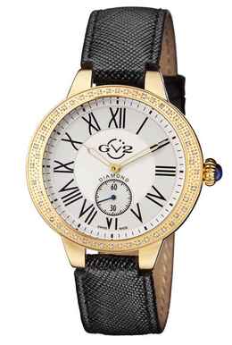 Gevril Astor White Dial Diamond Ladies Watch 9107