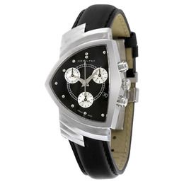 Hamilton Ventura Chrono H24412732 Mens Asymmetric Black Dial Watch