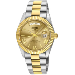 Gevril West Village Automatic Gold Dial Mens Watch 48956B