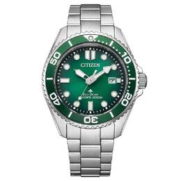 Citizen Promaster Marine Watch - BN0269-50W Green Dial Silver Stainless Steel with Sapphire Crystal and Eco-Drive Movement