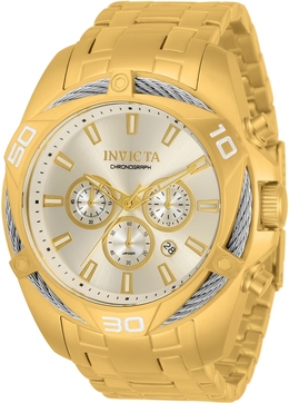Invicta Bolt Chronograph Quartz Silver Dial Mens Watch 34121