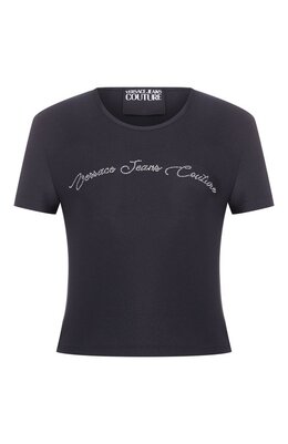 Versace Jeans Couture: Чёрная футболка 