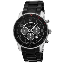 Joshua & Sons Chronograph Black Dial Black Alloy Mens Watch js67ssb