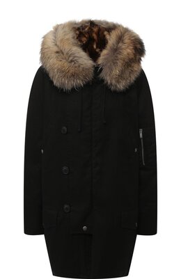 Saint Laurent: Хлопковый пуховик 
