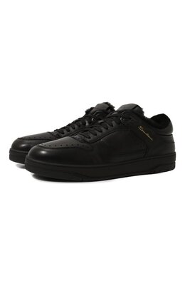 Santoni: Чёрные кеды 