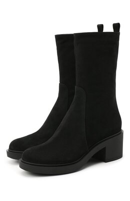 Gianvito Rossi: Чёрные ботинки  Martines