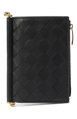 Bottega Veneta: Чёрный кошелёк 