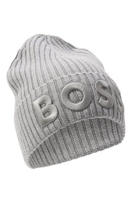 BOSS: Серая шапка 