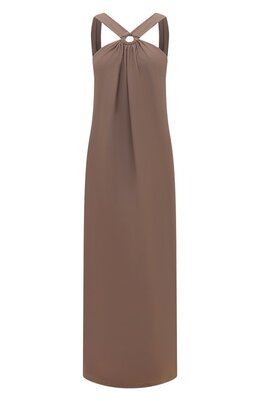 NATAYAKIM: Коричневое платье 