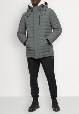 Moose Knuckles: Серый пуховик 